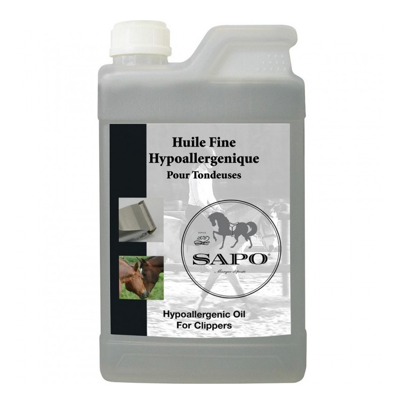 Huile fine hypoallergéntique pour tondeuses 1 L - Sapo - SAPO - Peignes et  accessoires - Equestra
