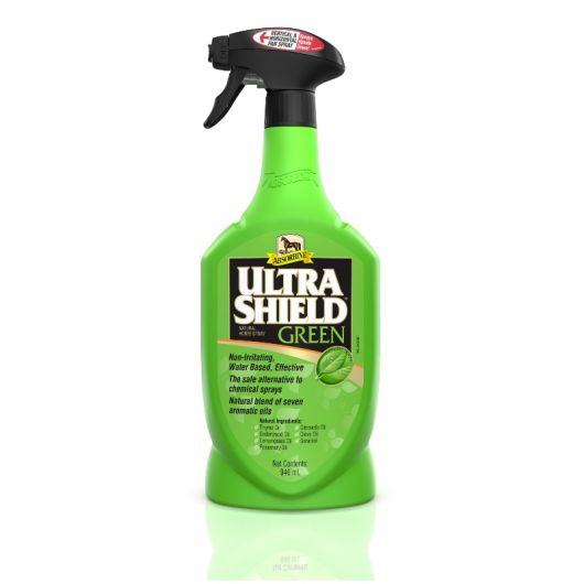 Spray anti-mouche cheval Ultrashield Green 946ml - Absorbine - ABSORBINE -  Produit naturel anti-mouche cheval - Equestra