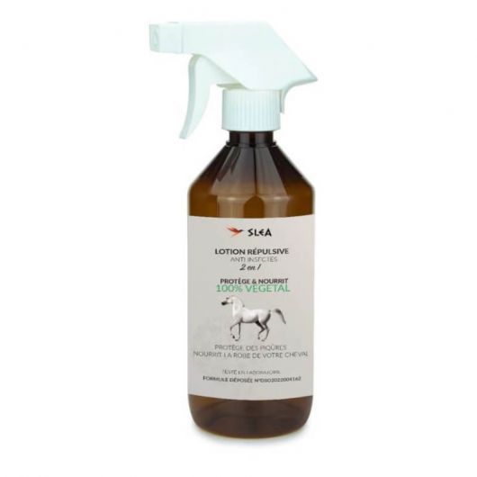 Lotion répulsive anti-mouche cheval naturelle et nourrissante 2-en-1 - Slea  - SLEA - Produit naturel anti-mouche cheval - Equest