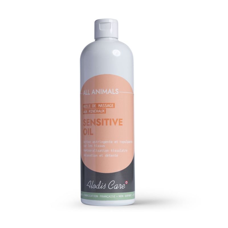 Huile de massage chevaux peaux sensibles Sensitive Oil - Alodis Care